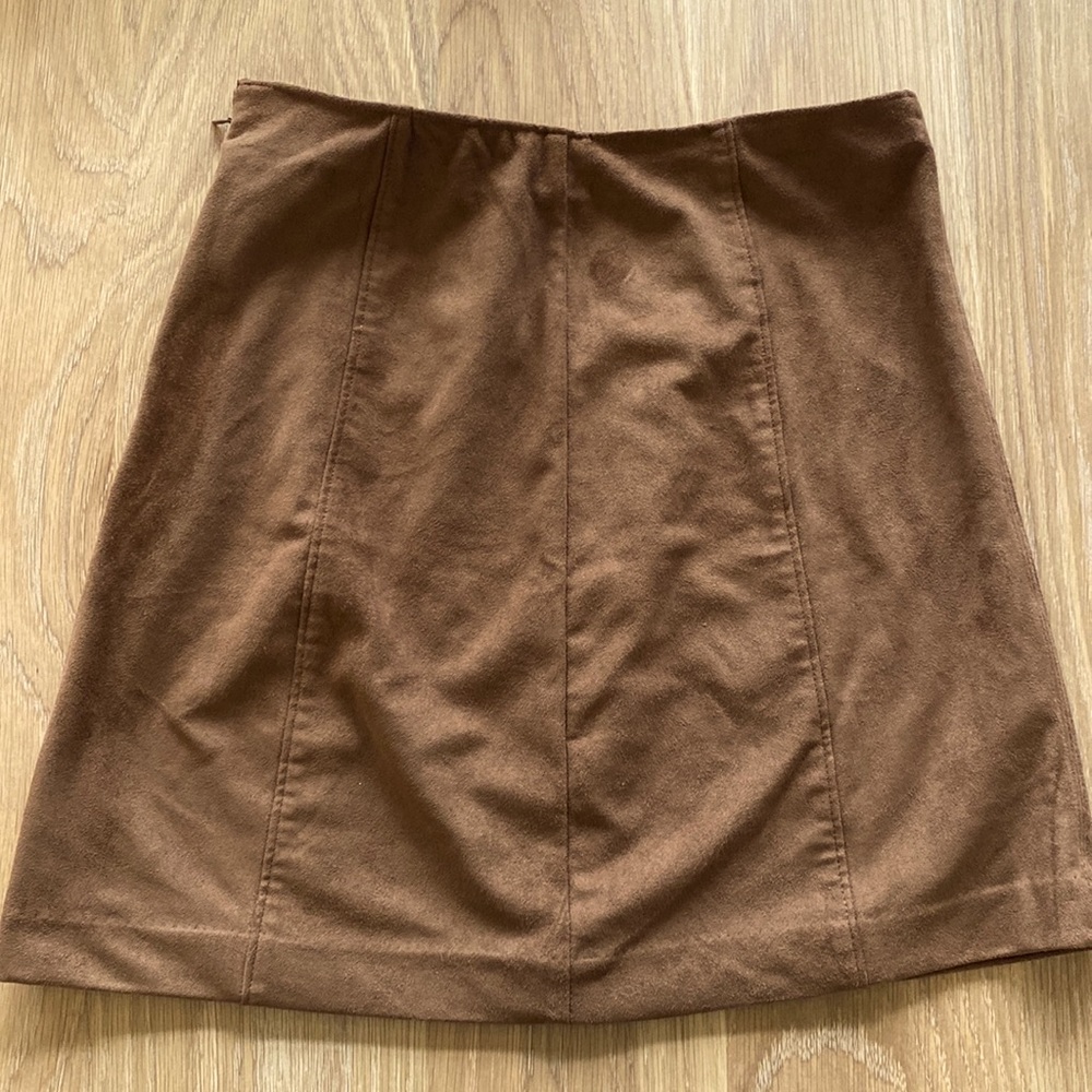 Abercrombie Brown Suede High Rise Miniskirt
